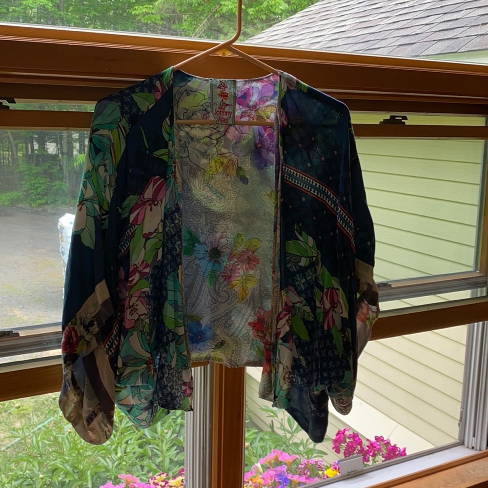 Silk kimono top